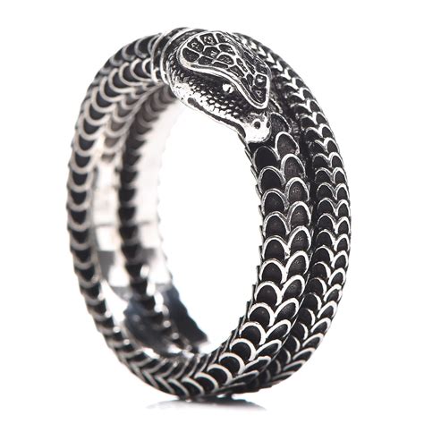 gucci garden silver ssnake.wri.g|Gucci garden silver snake ring.